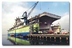 NASSCO dry docks the USS Essex, the first amphibious assault ship to under a planned maintenance dry-docking in San Diego under a US Navy contract.