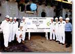 Members of the BP Site Team attended the keel-laying ceremony for Hull 485, the second of four double-hull oil tankers being constructed for BP by NASSCO.