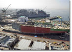 Construction of the Golden State proceeds at NASSCO in April 2008.