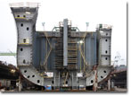 Construction of the Sunshine State's cargo holds in May 2009.