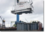 The house block is lifted onto the Sunshine State on April 3, 2009.