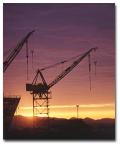 Sunset at the Shipyard
