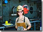 On April 22, 2004, U.S. Navy Capt. Patricia Sudol, program manager for the T-AKE, welded her initials into the keel to signify the start of erection of the Lewis and Clark, the first of 12 ships to be constructed.