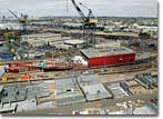 T-AKE 2 begins to take shape in the fall of 2005.  Construction began in September 2004, as steel was prepared for the ship.&nbsp;