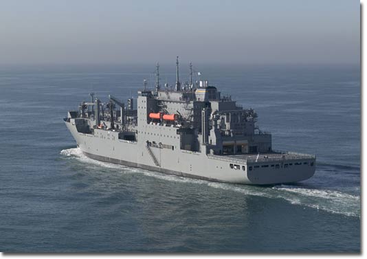 Sacagawea (T-AKE 2) at sea for Builder's Trials on Dec. 14, 2006. 