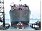 General Dynamics NASSCO launches USNS Sacagawea (T-AKE 2)&nbsp;at twilight on June 24, 2006.