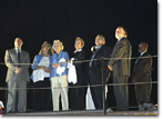 The T-AKE 4 Sponsor Party (left to right): Navy Secretary Donald Winter, Matron of Honor Marie Giossi, Admiral Richard E. Byrd&rsquo;s daughter and Ship&rsquo;s Sponsor Bolling Byrd Clarke, Matron of Honor Lee Byrd, NASSCO President Fred Harris along with Ken Wright and Gary Brashears of NASSCO.