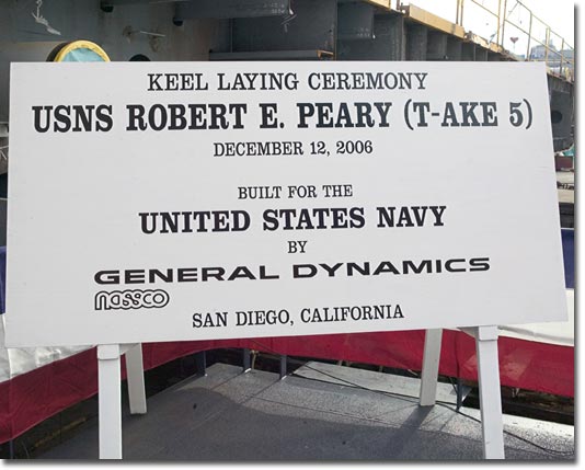 T-AKE 5's keel is laid on Dec. 12, 2006. 