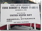 T-AKE 5's keel is laid on Dec. 12, 2006.