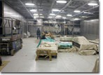 Construction of a Freeze-Chill cargo hold space aboard the Charles Drew.