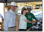 Mrs. Deb Serpa is the honoree at the October 7, 2008 Start of Construction ceremony for T-AKE 10.