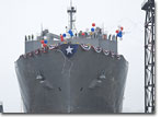 USNS Charles Drew slides into San Diego Bay on February 27, 2010.