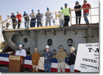 The keel laying ceremony for T-AKE 10 is held on March 17, 2009.