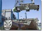 Construction of T-AKE 10 at the NASSCO shipyard.