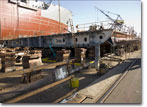 A keel section of T-AKE 11 in October 2009.