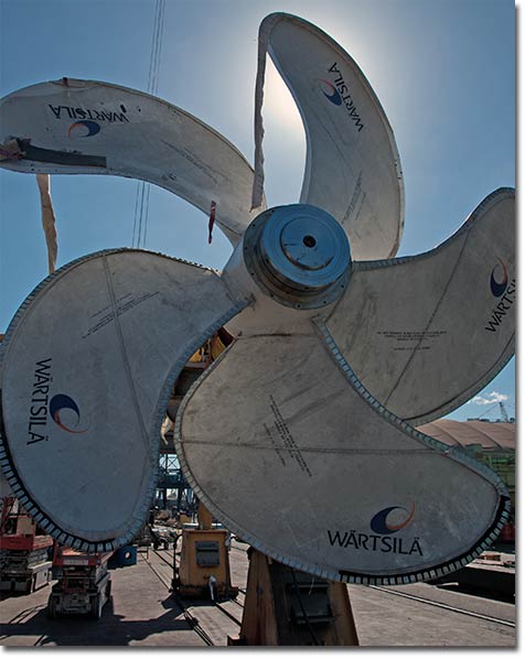 T-AKE 14's propeller on June 6, 2011.