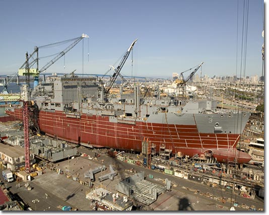 T-AKE 3 under construction at the NASSCO shipyard in October 2006.