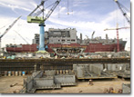 Side view of T-AKE 3 at NASSCO in October 2006.