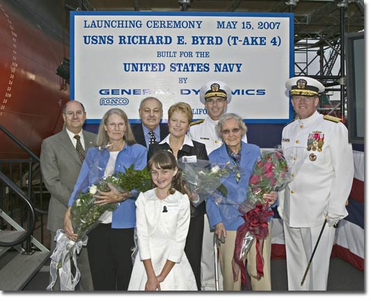 The sponsor's party for the christening of the USNS Richard E. Byrd.
