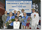The sponsor's party for the christening of the USNS Richard E. Byrd.