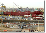 A January 2007 view of T-AKE 4 under construction.