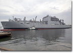 A view of USNS Robert E. Peary following her launch on October 27, 2007.