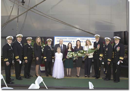 The sponsor's party for the christening of USNS Robert E. Peary (T-AKE 5)