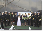The sponsor's party for the christening of USNS Robert E. Peary (T-AKE 5)