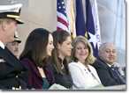 The ship's sponsor and RADM Peary's great granddaughter, Mrs. Peary S. Fowler (second from the right).
