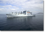 USNS Robert E. Peary (T-AKE 5) underway for Integrated Sea Trials on April 2, 2008.