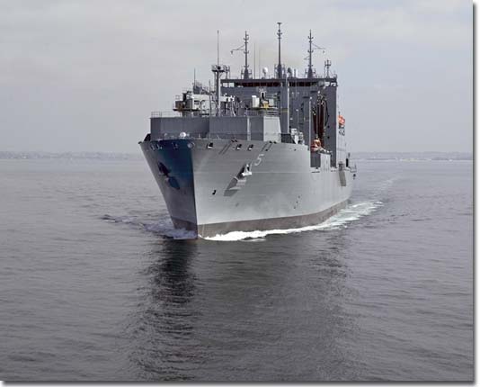 T-AKE 5 underway for the first time on April 2, 2008.