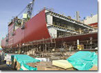 T-AKE 5's Hull under construction at NASSCO in March 2007.