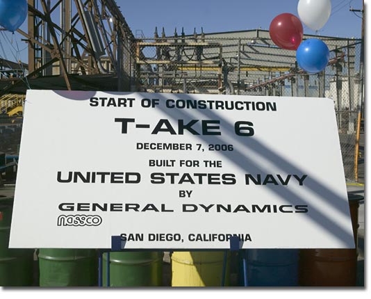 The start of construction ceremony for T-AKE 6.