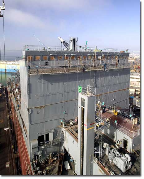 Construction of Amelia Earhart continues in December 2007.