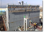 Construction of Amelia Earhart continues in December 2007.