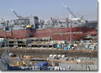 Starboard view of T-AKE 6 under construction.