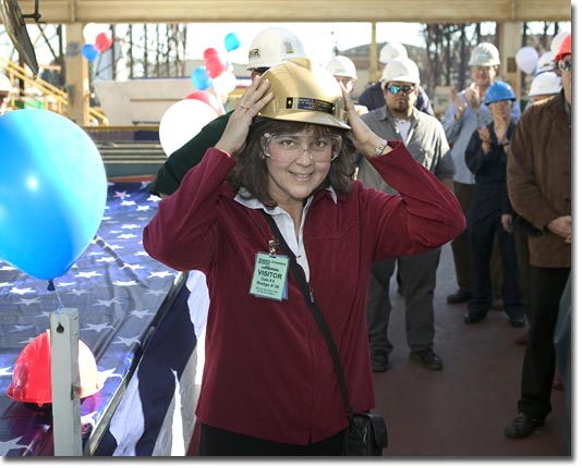 T-AKE 6 start of construction honoree, Mrs. Catherine Cunningham.