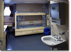 A completed crew cabin aboard the Amelia Earhart.