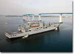 T-AKE 6 approaches the Coronado Bridge enroute to Integrated Sea Trials.