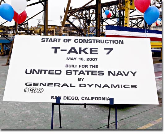 The start of construction ceremony for T-AKE 7.