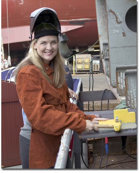 Ms. Anderson is the honoree at the November 2, 2007, keel-laying ceremony for T-AKE 7.