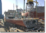 Bow construction of the seventh T-AKE ship, Carl Brashear, at NASSCO.