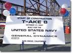 The Start of Construction ceremony for T-AKE 8 on October 31, 2007.