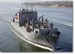 USNS Wally Schirra in the San Diego harbor channel enroute to Sea Trials.