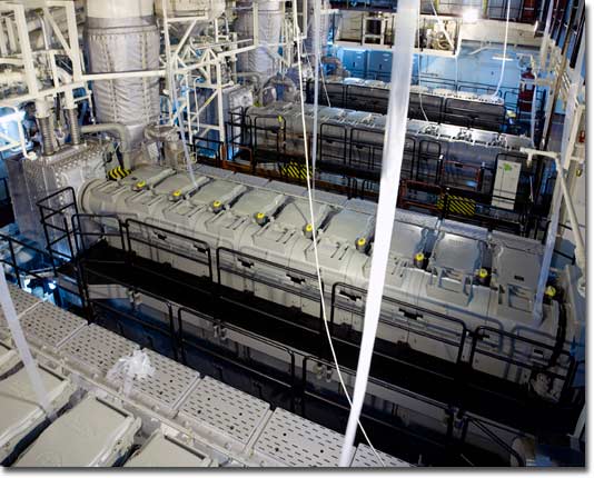 The finished Main Machinery Room aboard the Wally Schirra.