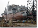 T-AKE 9 under construction at NASSCO in May 2009.