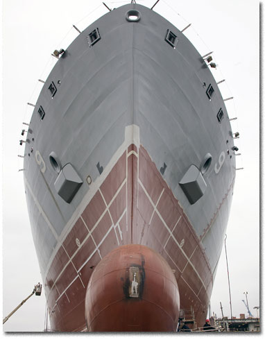 A bow shot of T-AKE 9 in late June 2009.