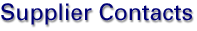 Supplier Contacts